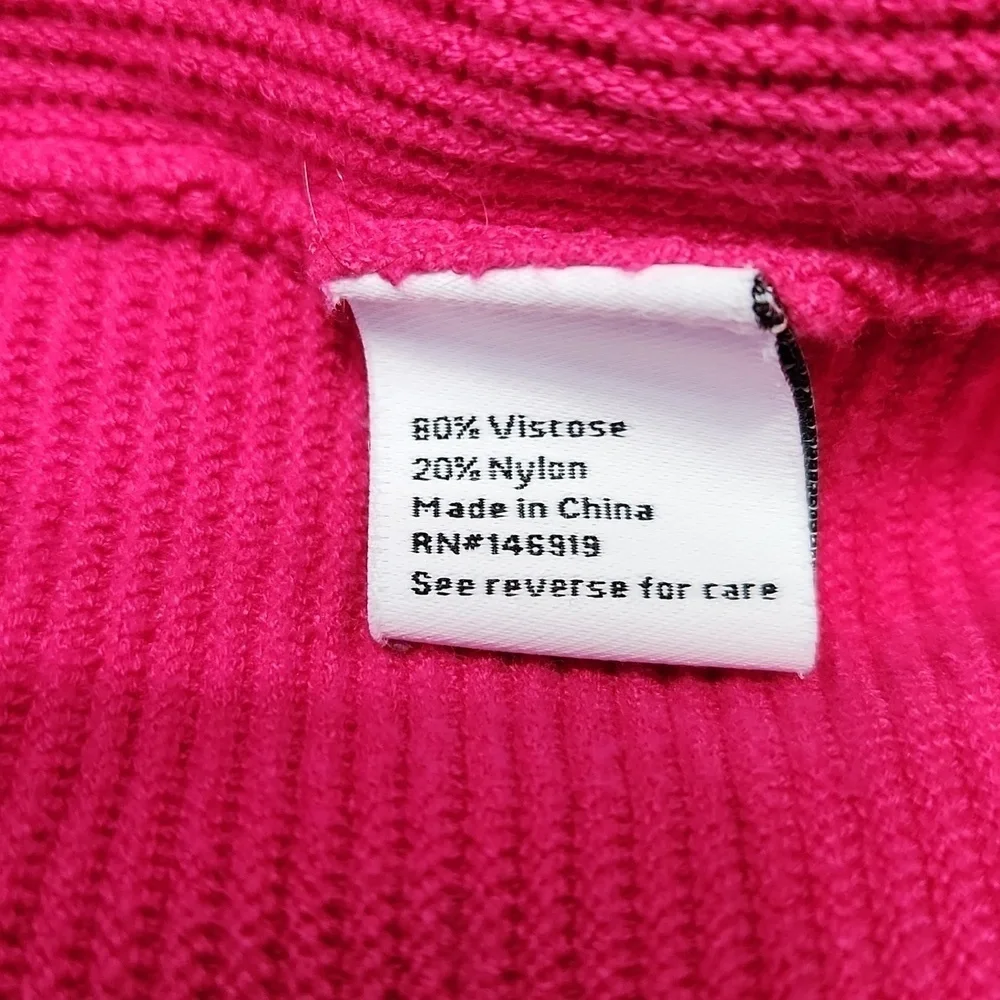 Nine West Bright Pink Ribbed Sweater - Picture 14 of 14